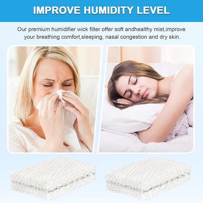 2Pcs WF813 Humidifier Filters Replacement Wick Filter Compatible with Equate EQWF813 EQ-2119-UL Relion RCM-832 RCM-832N ProCare PCWF813 PCCM-832N Protec WF813 Cool Mist Humidifier