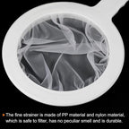 PATIKIL 9"x6" Food Filter Strainer, 80 Mesh Kitchen Mesh Filters Strainers Fine Mesh Sieve with Handle for Filter Juice Coffee Soy Milk, White