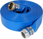 1.5" x 100 ft Backwash Hose for Swimming Pools, Heavy Duty PVC Lay Flat Water Discharge Hose,Durable Pool Drain Hose with Aluminum Pin Lug Fittings for Pump And Filters