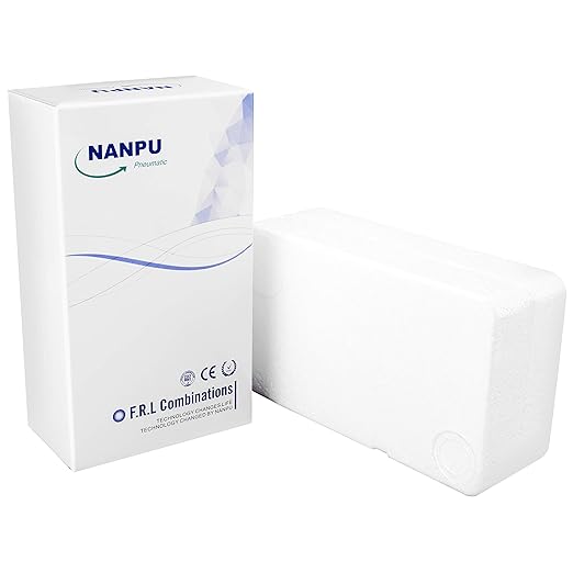 NANPU 1/2" NPT Air Drying System - 5 Micron Particulate Filter, 0.01 Micron Coalescing Filter, Air Pressure Regulator Combo - Semi-Auto Drain, Poly Bowl w/Metal Gauge
