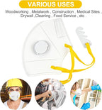 LotFancy N95 Mask for Adults, NIOSH Particulate Respirator, N95 Face Mask for Construction, Cleaning, Sanding, Dust Pollution