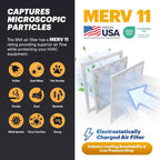 BNX TruFilter 18x24x1 Air Filter MERV 11 (6-Pack) - MADE IN USA - Allergen Defense Electrostatic Pleated Air Conditioner HVAC AC Furnace Filters for Allergies, Dust, Pet, Smoke, Allergy MPR 1200 FPR 7