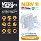 BNX TruFilter 14x24x1 Air Filter MERV 11 (6-Pack) - MADE IN USA - Allergen Defense Electrostatic Pleated Air Conditioner HVAC AC Furnace Filters for Allergies, Dust, Pet, Smoke, Allergy MPR 1200 FPR 7