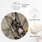 Funny Farm Animals Living Room Curtains 96 Inch Length, Window Curtains Tab Top, Vintage Barn Brown Sunflowers Light Filtering Window Treatments Drapes 52"x96" 2 Panel