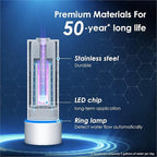 Waterdrop LED UV͎ Ultrąviolët Water Filter for Under Sink Water Filter and Reverse Osmosis System, Reduce up to 99.9% of Harmful Substances, Mercury-Free, FCC Certified, Stainless Steel, 50 Year Life