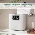 Electric Composter for Kitchen, Smart Compost Bin with Viewing Window Indoor Outdoor/Odorless/Low Noise/Auto-Cleaning, Compost Machine, Turn Food Waste into Fertilizer for Garden, Gift