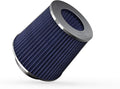 K&N High-Flow Original Lifetime Universal Clamp-On Air Filter: Performance, Premium, Washable: Flange Diameter: 4 In, Filter Height: 5.5 In, Flange Length: 1.125 In, Shape: Round Tapered, RG-1001BL