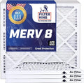 Filter King 20x40x4 Air Filter | 4-PACK | MERV 8 HVAC Pleated A/C Furnace Filters | MADE IN USA | Actual Size: 19.5 x 39.5 x 3.75"