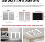 12x6 Vent Cover(Duct Opening Size),Air Return Vent Cover,Flat Vent Cover,Rejillas De Aire Acondicionado para Casa,Return Air Grilles,Outer Dimensions:13.75"W x 7.75"H(12"W x 6"H, Duct Opening)