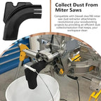 Compatible with Dewalt DWS780 Miter Saw Accessories,for Miter Saw Dust Collector, Fits Standard 5-Gallon Bucket, No Vacuum Needed,Pure Gravity-Based Dust Collection