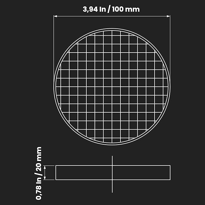 4" Inch Filter Replacement - Round Duct Filter System - G4 Class Filter and Mesh Screen - Dust Collection and Air Purification