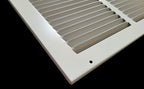 Fits 12x20 Duct Opening | Steel Return Air Grille by Handua | Vent Cover Grill for Sidewall and Ceiling | White | HVAC Cold Air Intake Grille | Outer Dimensions: 13.75"W X 21.75"