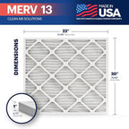 BNX TruFilter 20x22x1 Air Filter MERV 13 (12-Pack) - MADE IN USA - Electrostatic Pleated Air Conditioner HVAC AC Furnace Filters for Allergies, Pollen, Mold, Bacteria, Smoke, Allergen, MPR 1900 FPR 10