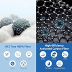 Air Pro HEPA Tri-Power Filter Compatible with Molekule Air Pro | Air Purifier, Multi-Stage Filtration System with Activated Carbon Air Pro Filter, 1 Pack