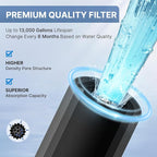 EXCELPURE 1 Micron 10" x 2.5" Whole House CTO Carbon Water Filter Cartridge Replacement for Home Countertop System, Dupont WFPFC8002, WFPFC9001, FXWTC, SCWH-5, WHEF-WHWC, WHCF-WHWC, CTO10, T01, 2PACK