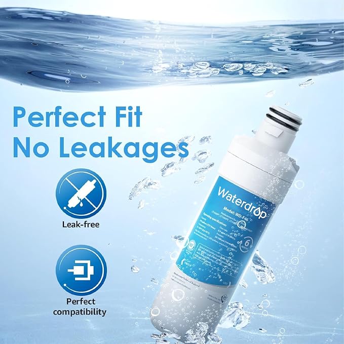 Waterdrop LT1000PC ADQ747935 Refrigerator Water Filter and Air Filter, Replacement for LG® LT1000P®, LMXS28626S, LFXS26973S, LFXS26596S, LFXS28596S, ADQ74793501, ADQ74793502 and LT120F®, 4 Combo