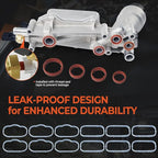 926-959 926-876 3.6L Upgraded Aluminum Engine Oil Cooler Filter Housing for 2017-2018 Dodge Journey Charger Challenger Caravan Durango Avenger Ram Jeep Wrangler Cherokee Chrysler 200 300 Town Country
