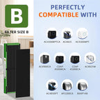 FLT4825VO HEPA Toxin Absorber Filter B Replacement Compatible with G-Guardian Air Purifiers AC4825 AC4825E AC4825W AC4300 AC4800 AC4900 AC4850,4 H13 True HEPA Filters+8 Carbon Pre-Filters