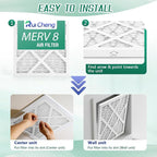 6 Pack Updated 6x6x1Air Filter, pertain Merv 8 HVAC Pleated A/C Furnace Filters (Actual Size: 5.75.5x5.75.5x0.75)