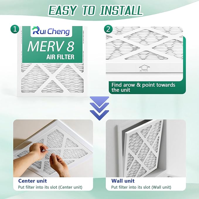 6 Pack Updated 6x6x1Air Filter, pertain Merv 8 HVAC Pleated A/C Furnace Filters (Actual Size: 5.75.5x5.75.5x0.75)