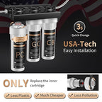 Under Sink Alkaline Water Filter, 9-Layer Water Filter System Reduces Heavy Metals, Chlorine, Sediment, Improves pH and Taste, Remineralization, NSF Certified Sink Water Filter