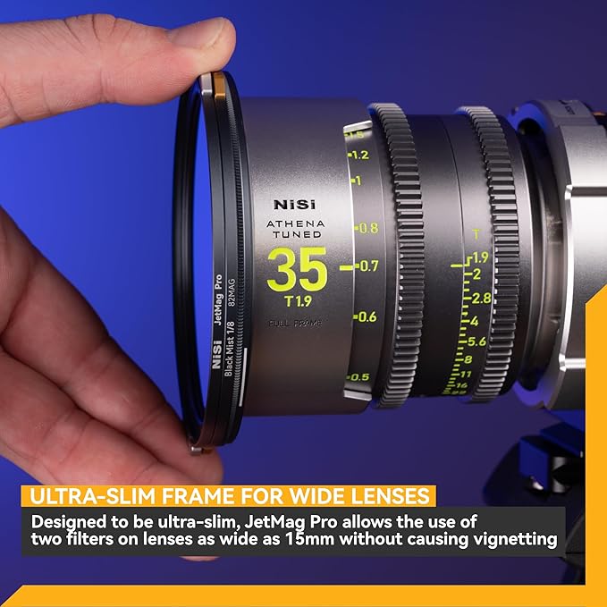 NiSi - JetMag Pro 82MAG FS ND8, Magnetic 3-Stop (0.9) Full Spectrum Neutral Density Filter, Nano Waterproof Coating, Optical Glass, Ultra-Slim, Aluminum Frame, True Color - Lens Adapter Ring Required