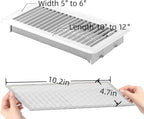 4 PCS White Magnetic Vent Covers- 4x10 Magnetic Air Vent Covers with Mesh Screen for Floor/Wall/Ceiling Registers-Easy to Install, Secure Fit, Durable Design-White