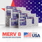 BNX TruFilter 16x20x1 Air Filter MERV 8 (6-Pack) - MADE IN USA – Dust & Pet Defense Electrostatic Pleated Air Conditioner HVAC AC Furnace Filters for Dust, Pet, Mold, Pollen MPR 600 – 700 & FPR 5