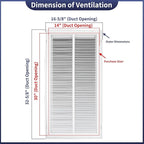 14"W x 30"H [Duct Opening Size] Steel Return Air Filter Grille - Removable Face/Door for 1 inch Filters -HVAC Vent Cover Grill - White [Outer Dimensions: 16 5/8"W X 32 5/8"H]