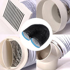 CHICIRIS dryer vent hose 6.56ft, Aluminum Flexible Ducting Ventilation Hose with 3 Layers, Noise Reduction, Efficient Airflow,dryer vent cleaning kit, for HVAC, Kitchen, Greenhouse