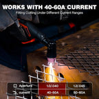ARCCAPTAIN AG-60 Plasma Cutter Torch Consumables, 50Pcs .040'' SG-55 AG-60 WSD-60 Plasma Cutter Torch Accessories for CUT55 PRO, CUT55 PROLUX, CUT 55PILOTARC,CUT 55PIL0T, CUT 60HF, CUT 60HF PRO