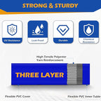 1.5" x 100 ft Discharge Hose for Swimming Pools, Heavy Duty PVC Lay Flat Water Backwash Hose,Durable Pool Drain Hose with Aluminum Pin Lug Fittings for Water Pump And Filters