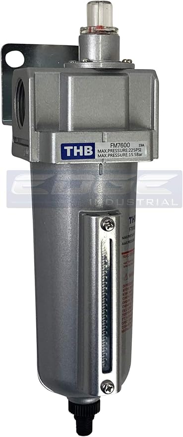 Heavy Duty Industrial Grade COALESCING Filter with 0.01u Micron Element, Metal Bowl, REMOVES 99.98% Moisture, Vapor and Oil from Compressed AIR Lines, AUTO Drain (3/4" NPT, 5oz)