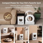 uahpet Pet Air Purifier for Home, Reduce Pet Hair, Dander, Odors, Dust, Smoke for Large Rooms up to 2100 Ft², Air Cleaner with H13 HEPA, Washable Pre-Filter & Air Quality Monitor, White+Pink