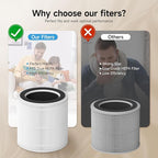 AP02 Replacement Filter Compatible with WESTHEY AP02 Air Purifier, 3-in-1 H13 True HEPA Filter with Activated Carbon, 4 Pack