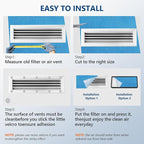 Torjim 12" x 120" MERV 8 Air Vent Filter, Easy Cut to Fit Air Vent Filter for Home Floor, Ensure Air fresher Air Vent Filter for Ceiling, Air Conditioner, Grilles, Air Vents
