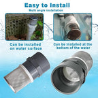 DN20 inch Stainless Steel Filter Cover Connected to 3/4" DN20 Grey PVC Water Pipe, Suction Strainers Used to Remove Debris and Reduce Solid Entry(1pcs)
