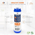 Aquaboon 5 Micron 10 x 2.5 Granular Activated Carbon Water Filter Cartridge GAC Water Filter Replacement Compatible with AP117, GAC-10, GAC1, 6 Pack