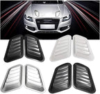 Car Air Flow Intake Hood Scoop Vent Bonnet Cover Decorate Car Accessories Compatible With BMW 2PCs Universal ABS(Carbon look)