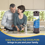EXCELPURE 1 Micron 10" x 2.5" Whole House CTO Carbon Water Filter Cartridge Replacement for Home Countertop System, Dupont WFPFC8002, WFPFC9001, FXWTC, SCWH-5, WHEF-WHWC, WHCF-WHWC, CTO10, T01, 3PACK