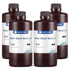 ANYCUBIC Water Washable 3D Printer Resin 2.0 Bundle, 405nm High Precision UV-Curing 3D Resin, Low Shrinkage Photopolymer Resin for LCD Resin 3D Printer (4Packs*1kg Black, 4kg in Total)