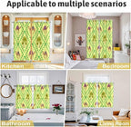 2 Panel Kitchen Cafe Curtains, Desert Sand Camels Sunlight Filtering Nature Air Through, Window Decor Tier Curtains for Living Room 104W x 84L inch Palm Trees Tropical Plants Polka Dot Yellow