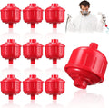 10 Pcs Mini Disposable Water and Air Filters Disposable Spray Gun Filter Whirlwind Air Line Filter Guns Filters Only Standard 1/4 Inch Threads Fit for Spray Guns and Air Tools, Red