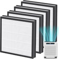 HAP605/HAP607 Replacement Filters for FreAire HAP605 HAP607 and for XenonLab HAP605 HAP607 Air Purifier, 3-in-1 Efficient Air Filter with Activated Carbon for Home, 4-Pack