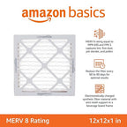Amazon Basics 12x12x1 Air Filter 6 Pack, MERV 8 AC Furnace Filters (Actual Size: 11.75" x 11.75" x 0.75")