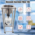 INTSUPERMAI 10L Buchner Funnel Filtering Kit, with 10L Vacuum Flask, Stainless Steel Frame, Negative Pressure Filtration, Lab Vacuum Suction Filter for Liquid-Liquid Extraction