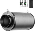 VIVOSUN 6 Inch Air Carbon Filter Smelliness Control with Australia Virgin Charcoal for Inline Fan, Grow Tent Smelliniss Scrubber, Pre-Filter Included, Reversible Flange 6"x 16", Black