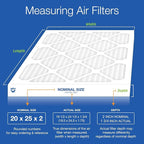 Nordic Pure 20x25x2 (Actual Size: 19 1/2 x 24 1/2 x 1 3/4) Pleated MERV 13 Air Filters 12 Pack