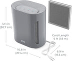 Pure Enrichment PureZone Air Purifier for Bedroom & Living Room, 4-Stage Filtration & UV-C Light, H13 HEPA Filter Helps Remove Bacteria, Pet Hair Dander, Allergens, Germs, Smoke, Dust (Gray)