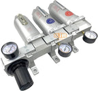 1" NPT SUPER DUTY Industrial Grade 4 Stages Filter Coalescing Desiccant Dryer Regulator System For Compressed Air Lines, Metal Bowls, Great For Paint Spray And Plasma Cutter (AUTO DRAIN)